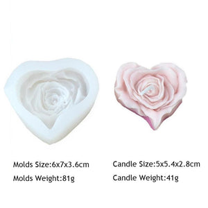 Cute Cactus Silicone Candle Molds for Handmade Scented Candle Plaster Soap Injection Mould Home Decoration Crafts Making Tools-0-Très Elite-Heart Rose-Très Elite