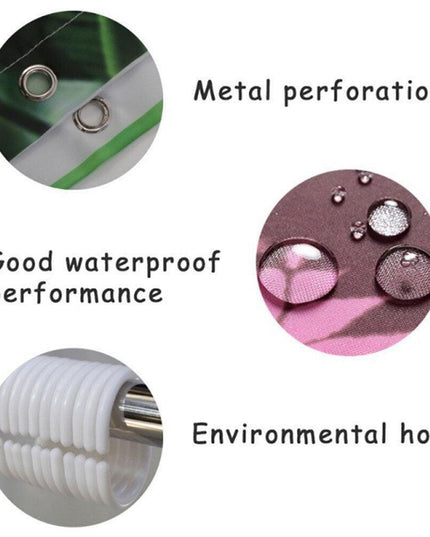 Festive Christmas Shower Curtain Set with Santa and Snowman Designs