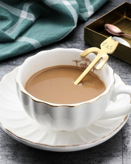 Whimsical Cat-Inspired Stainless Steel Spoon Set in Stylish Tones