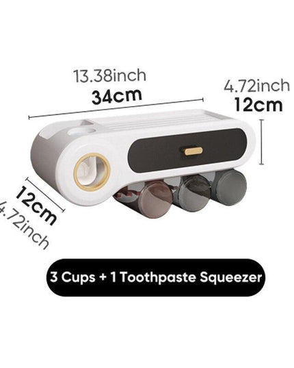 Comprehensive Bathroom Organizer Set for Toothbrushes, Cups, and Cosmetics