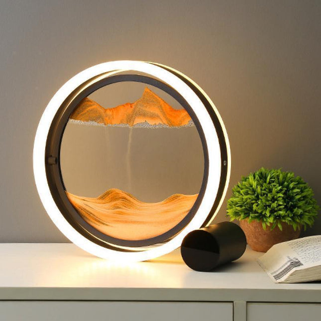 Ocean Wave Tranquility Sand Art Glass Display