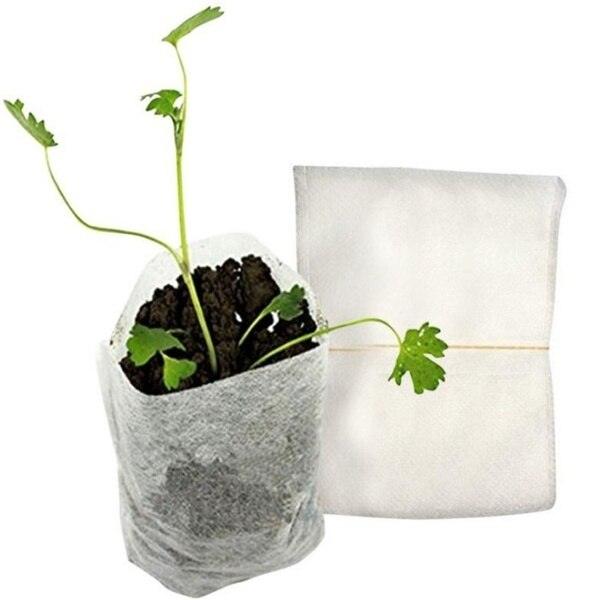 Grow Your Garden with 100-Piece Non-woven Seedling Planting Bags