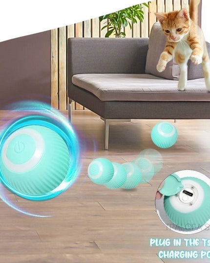 Smart Interactive Rotating Cat Play Ball - Fun and Engaging Activity for Indoor Cats