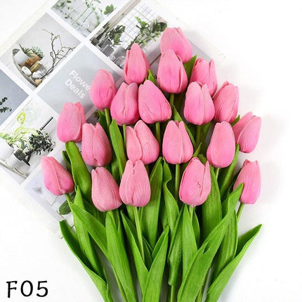 Elegant 31-Piece Faux Tulip Arrangement - Enhance Your Celebrations