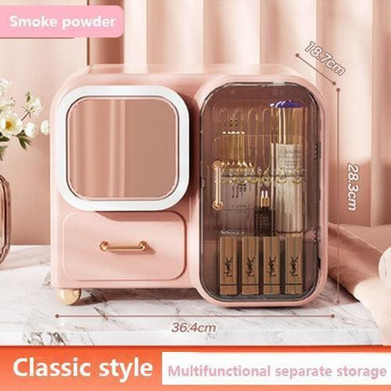 Elegant Makeup and Jewelry Storage Solution with Spacious Organization Compartments