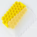 37 Cavity Honeycomb Ice Cube Tray - Reusable Silicone Mold with Removable Lids for Perfect Ice Cubes