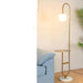 Contemporary LED Floor Lamp with Round Table for Living Room and Sofa Area