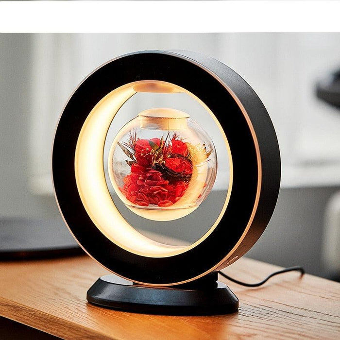 Floating Floral Wonder - Unique Levitating Lamp for Home Decor and Gifting
