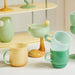 Jade Borosilicate Glass Mug Set with Nordic Retro Flair