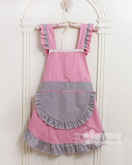 Elegant Korean Lace Cooking Apron for Stylish Chefs