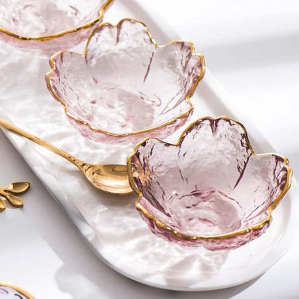 Elegant Cherry Blossom Ceramic Dishes for Seasoning and Trinket Display