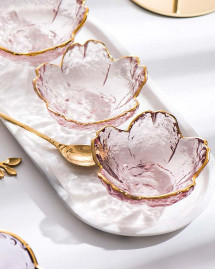 Elegant Cherry Blossom Ceramic Dishes for Seasoning and Trinket Display