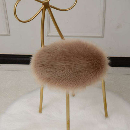 Luxurious Woolly Round Stool Cushion for Ultimate Dining Relaxation