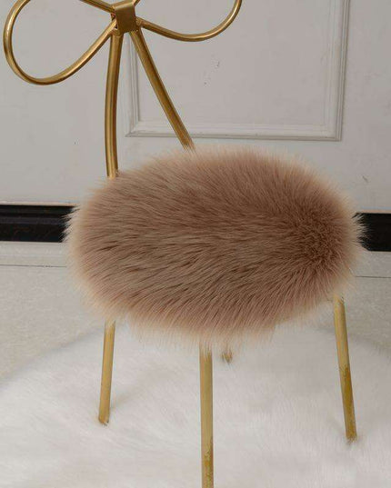 Luxurious Woolly Round Stool Cushion for Ultimate Dining Relaxation