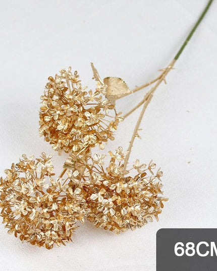 Glamorous Golden Leaf Display: Handcrafted Faux Greenery for Luxurious Home Styling and Celebratory Occasions