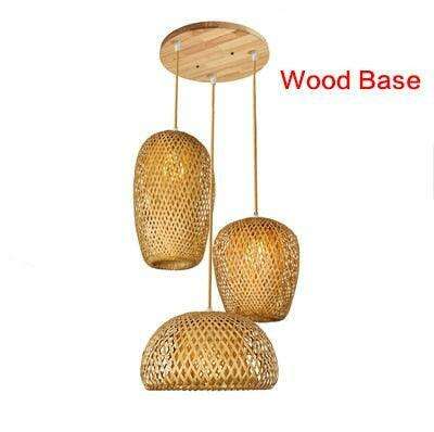 Sustainable Bamboo Chandelier Pendant Light - Stylish Illumination for Dining Areas