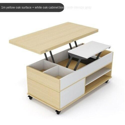 Convertible Lift-Top Coffee Table: Versatile Dining & Living Space Solution