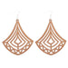 Artisan-Made Geometric Wood Dangle Earrings - Afro-Boho Ethnic Style Jewelry
