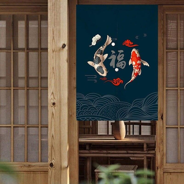 Japanese Koi Pattern Door Curtain - Elevate Your Space with Japanese Elegance