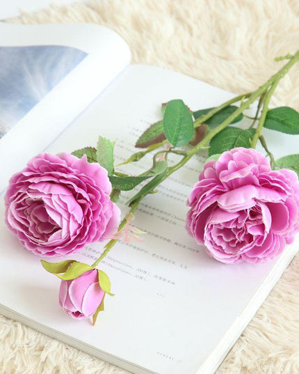 Chic 61CM Faux Peony Stem - Effortless and Timeless Floral Accent for Any Space