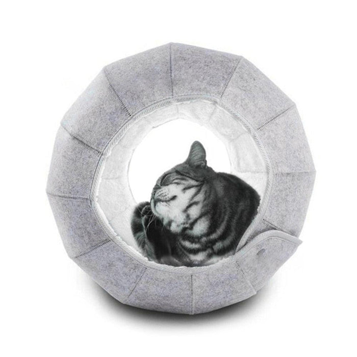 Shell Cat Retreat: Transforming Plush Bed & Tunnel Haven