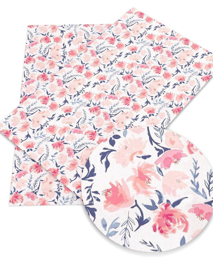 Charming Floral Synthetic Leather Craft Sheets - Essential for Creatives
