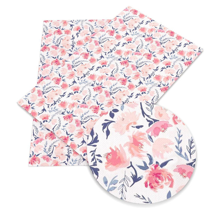 Charming Floral Synthetic Leather Craft Sheets - Essential for Creatives