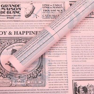 Elegant Floral Lettering Gift Wrap Set for Mother's Day: 20 Waterproof Sheets