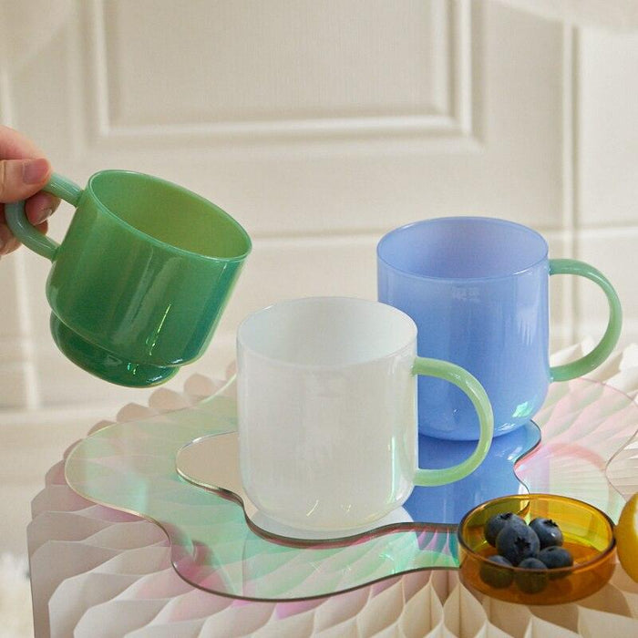 Jade Borosilicate Glass Mug Set with Nordic Retro Flair