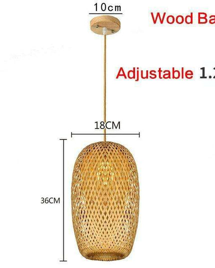 Sustainable Bamboo Chandelier Pendant Light - Stylish Illumination for Dining Areas