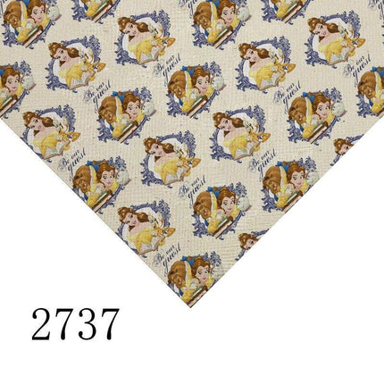 Enchanting Beauty and the Beast Themed Faux Leather Crafting Sheet - High-Quality Material for Imaginative Projects