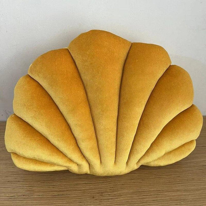 Royal Sea Shell Velvet Sofa Chair Cushion with Bell Design