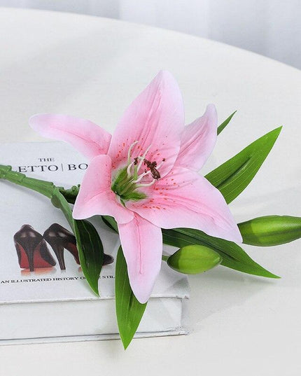 Elegant Lily Floral Arrangement: Stunning Artificial Flower Set for Home and Event Decor