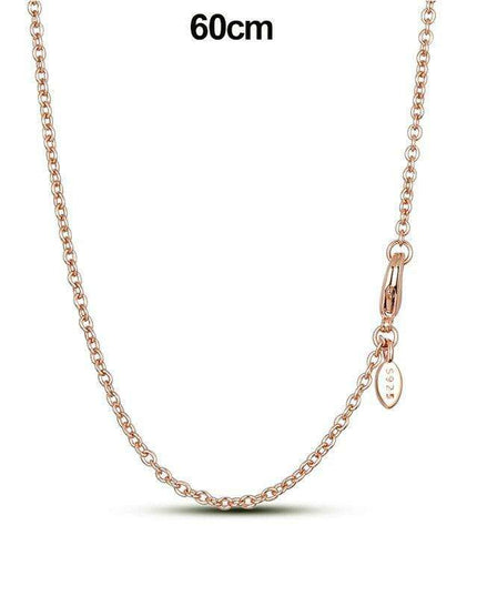 Elegant Customizable 925 Silver O Pendant Necklace for Women - Essential Minimalist Accessory