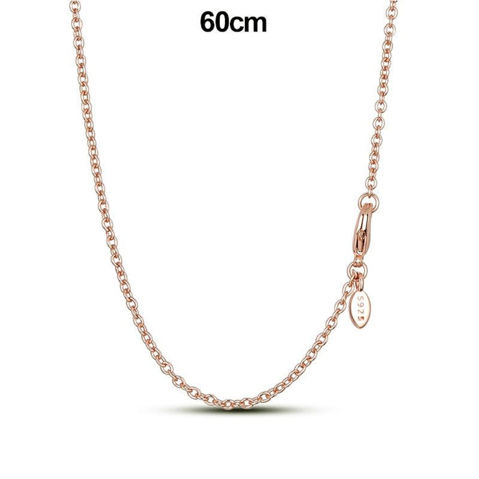 Elegant Customizable 925 Silver O Pendant Necklace for Women - Essential Minimalist Accessory