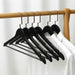 Adult Black Solid Wood Hanger with Non-Slip Hook for Clothing Organization