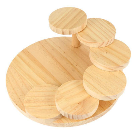 Elegant Japanese Wooden Serving Platter - Perfect for Sushi, Dim Sum, and Desserts