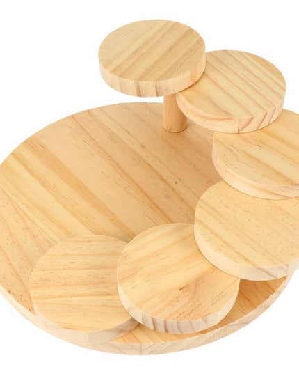 Elegant Japanese Wooden Serving Platter - Perfect for Sushi, Dim Sum, and Desserts
