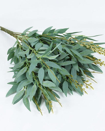 Lifelike Green Willow and Leaf Silk Arrangement - 51cm