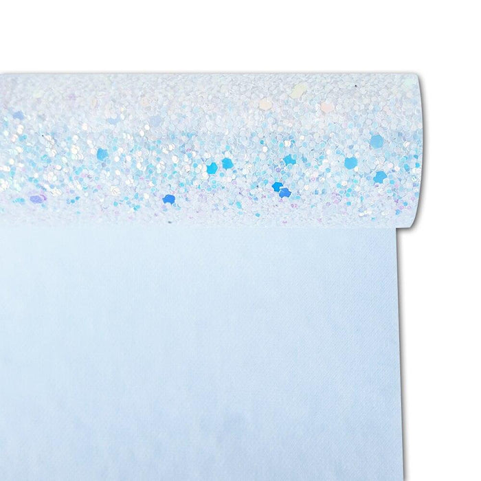 Golden White Glitter Fabric Roll - DIY Crafting Material for Custom Accessories