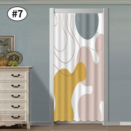 Chic Nordic Polyester Noren Curtains - Durable and Elegant Drapes for Home Décor Enhancement