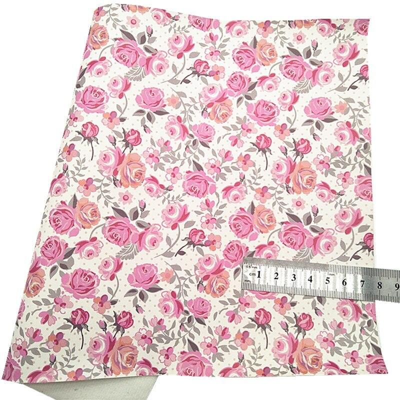Patent Smooth Stripes Printed Leather Roses Flowers Printed Synthetic Leather Weave Embossed leather For Bows DIY 21x29CM KM3398-0-Très Elite-1-Très Elite