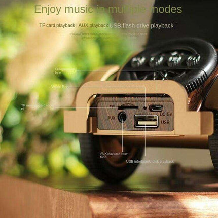 Vintage Style Bluetooth Speaker with Enhanced Bass - Perfect Audio Companion for Music Lovers