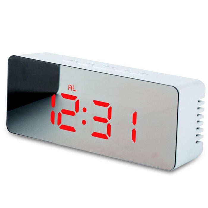 Curved Screen LED Digital Alarm Clock with Temperature and Snooze Function-Home Décor›Decorative Accents›Desk Décor›Clocks›Alarm Clocks-Très Elite-ZYDC1022A-Red-China-Très Elite