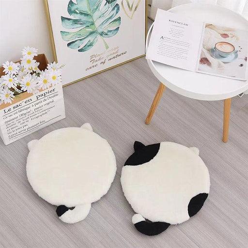 Cushion Japanese Style Cat Memory Cotton Pillow Home Office Living Room Thick Cushion Slow Rebound Imitation Rabbit Hair Plush-0-Très Elite-White-40x40cm-Très Elite