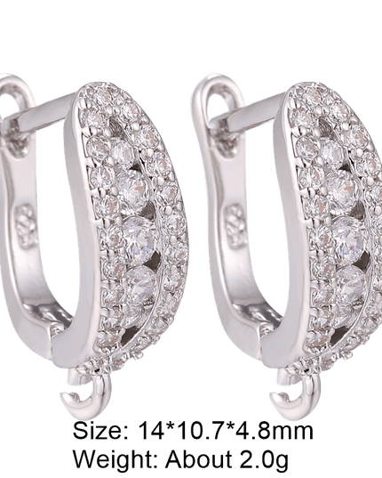 Stunning Handmade Gold & Silver Earring Hooks Adorned with Dazzling Austrian Crystals - Eco-Friendly Luxury Jewelry