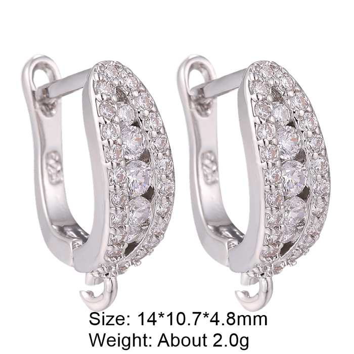 Exquisite Handmade Gold & Silver Earring Hooks with Austrian Crystal Embellishments - Premium Sustainable Jewelry for Fashion Aficionados