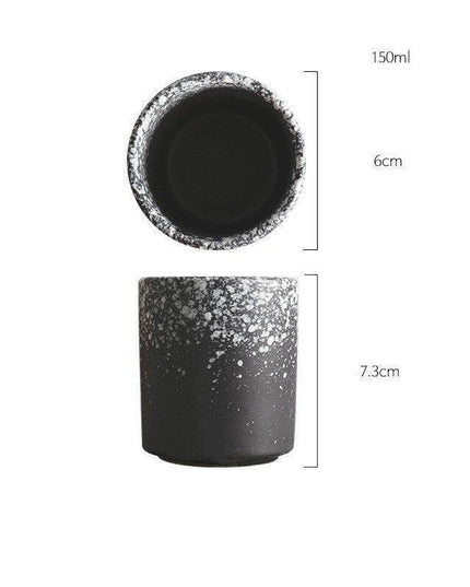 Elegant Artisan Japanese Large Ceramic Tea Cup with Unique Glaze Finish