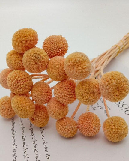 Elegant Golden Ball Dried Flower Set - 20pcs for Home and Wedding Decoration