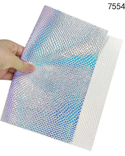 Iridescent Python Scale Holographic PU Fabric - Unleash Your Creative Potential